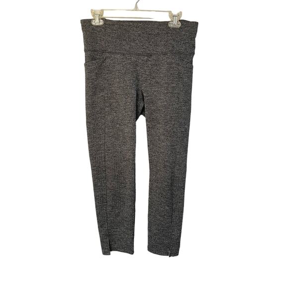 Athleta black/white gray patterned stretch pants w/pockets women's size medium - Picture 1 of 7
